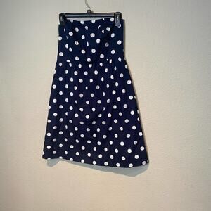 J Crew Factory Strapless Polka Dot Mini Dress